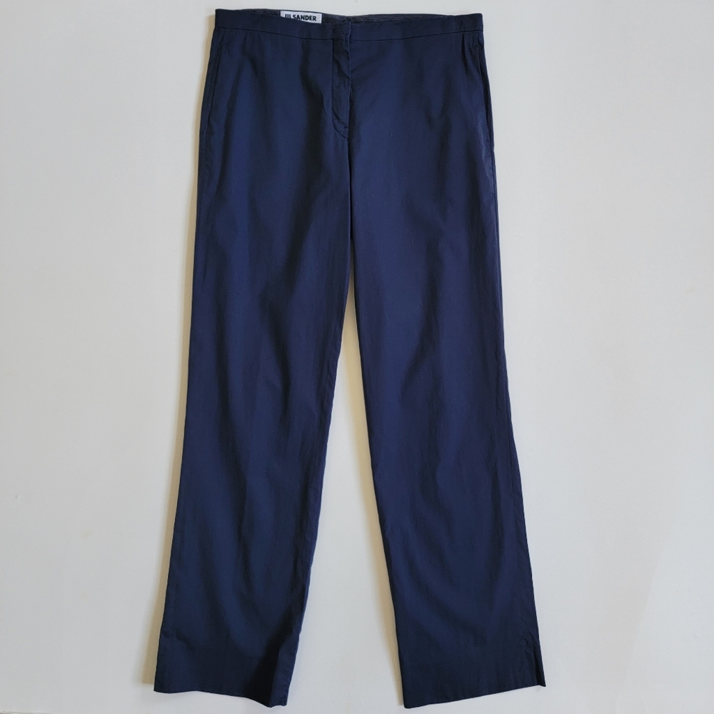 Jil Sander Navy Blue Lightweight Trousers - Picture 2 of 9